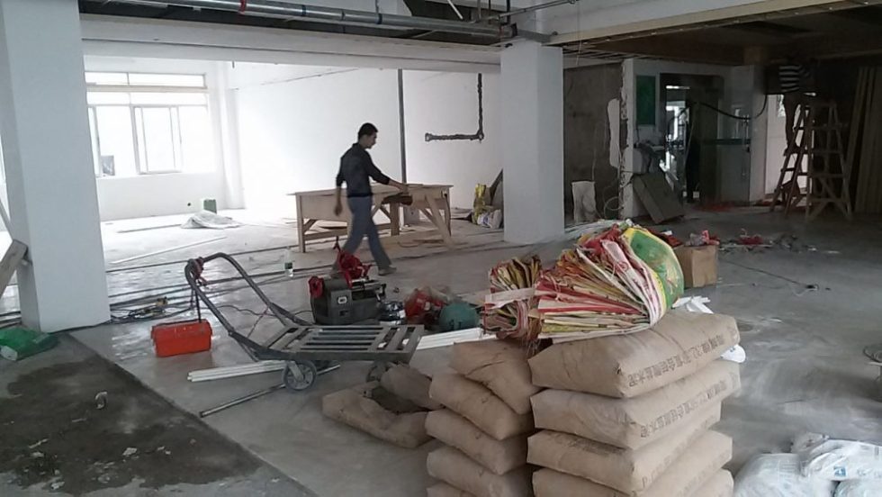 辦公室裝修工地施工現(xiàn)場(chǎng)