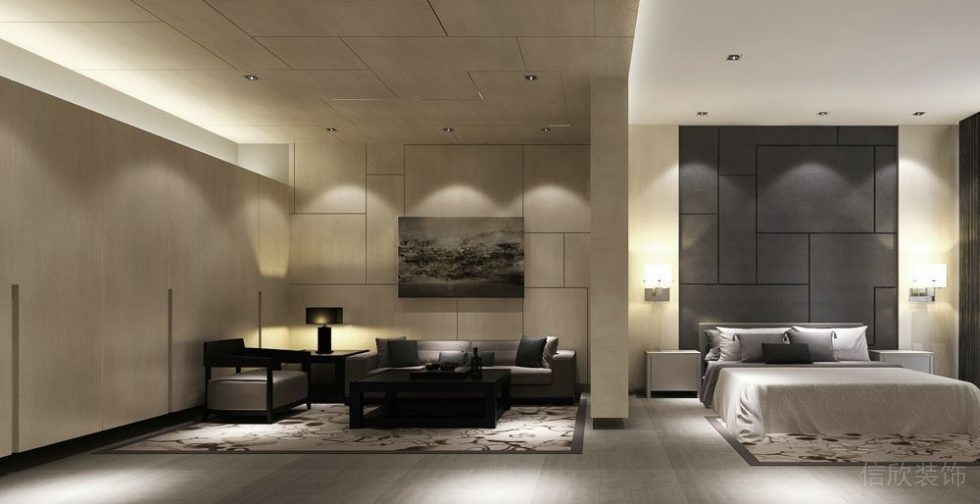 不規(guī)則矩形原木天花板設(shè)計(jì)