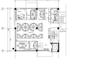 羅湖區(qū)暖色調(diào)辦公室裝修_二三層平面圖