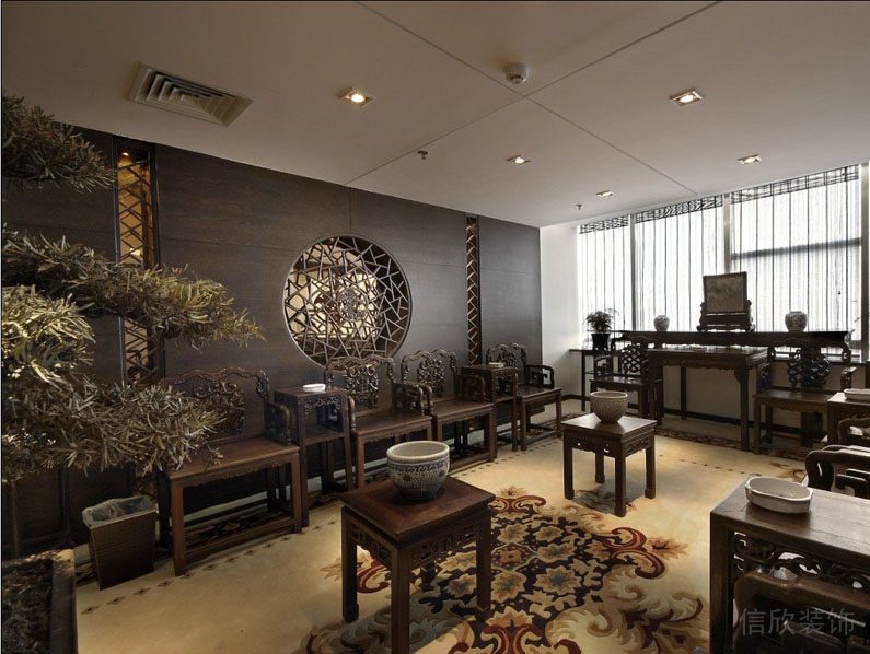 深圳南山科技園中式風(fēng)格辦公室裝修