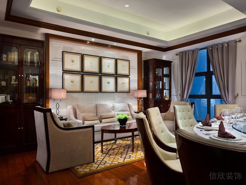 餐廳裝修真皮沙發(fā)