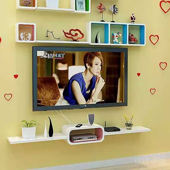 客廳裝修_墻面置物架