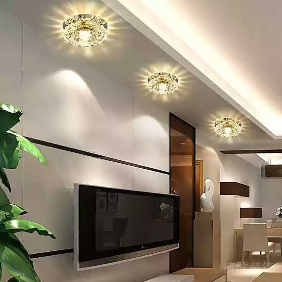 客廳裝修_水晶天花射燈