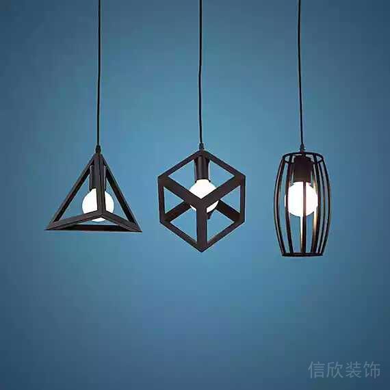 深圳餐廳裝修_鐵藝吊燈