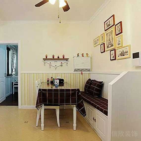 歐式暖色調(diào)風扇燈就餐區(qū)效果圖