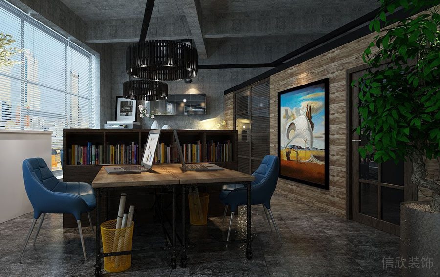 深圳南山中式辦公室裝修_辦公區(qū)
