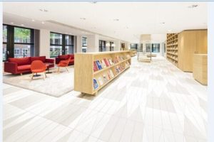 辦公室實木閱讀室半墻木柜設(shè)計