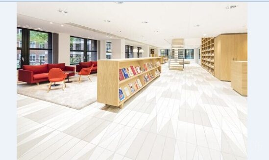 辦公室實木閱讀室半墻木柜設(shè)計