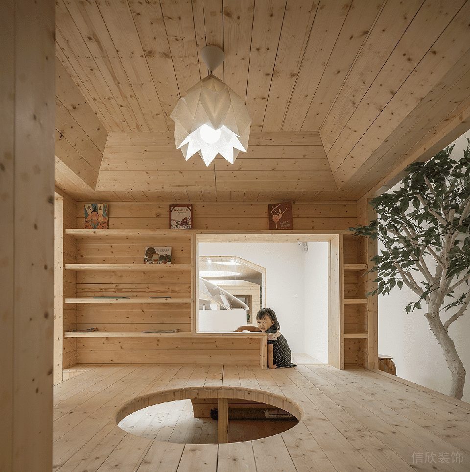 原木風復古原宿風日式木屋娛樂區(qū)域