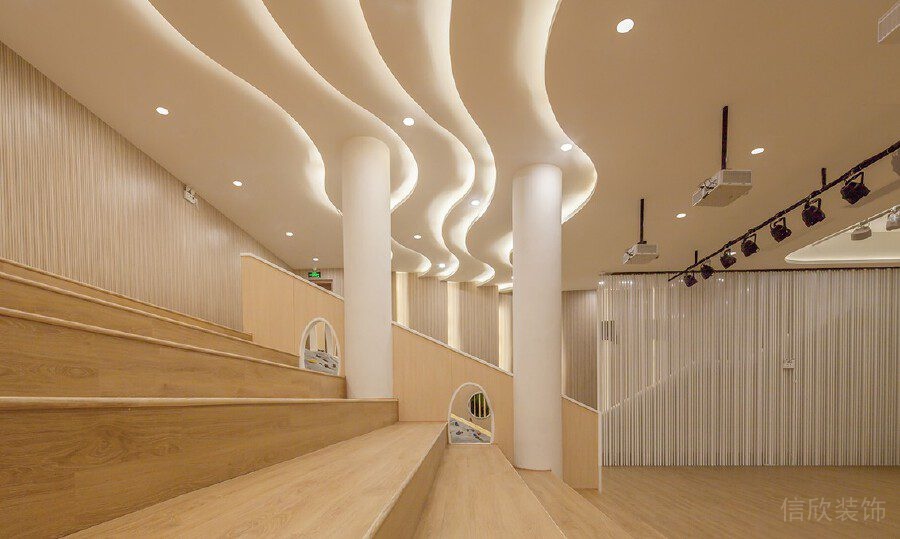 波浪式漸層天花板裝修設(shè)計圖