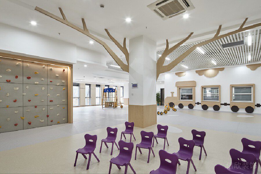 墻體裝修設(shè)計簡約攀巖墻培新機構(gòu)