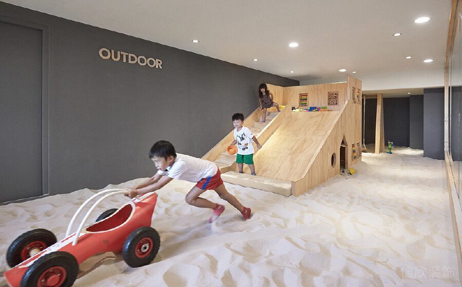沙池模擬戶外自然設施兒童健康娛樂區(qū)裝修設計