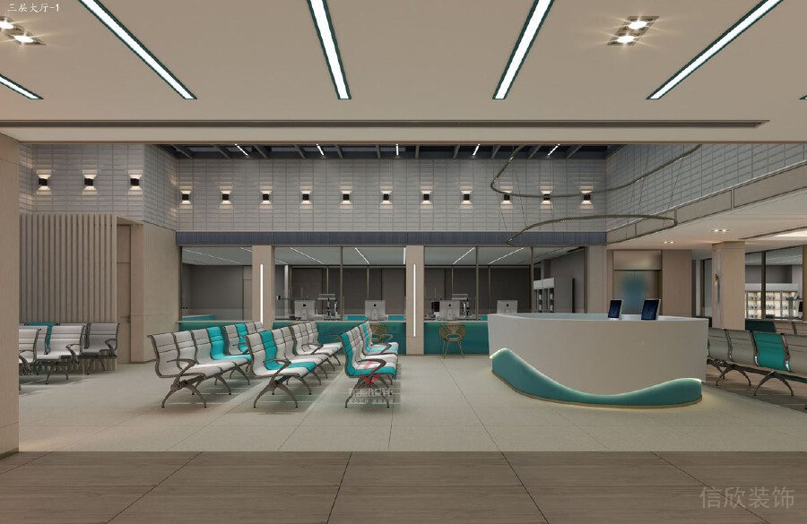 復(fù)古色調(diào)現(xiàn)代裝修設(shè)計(jì)診所候診區(qū)裝修