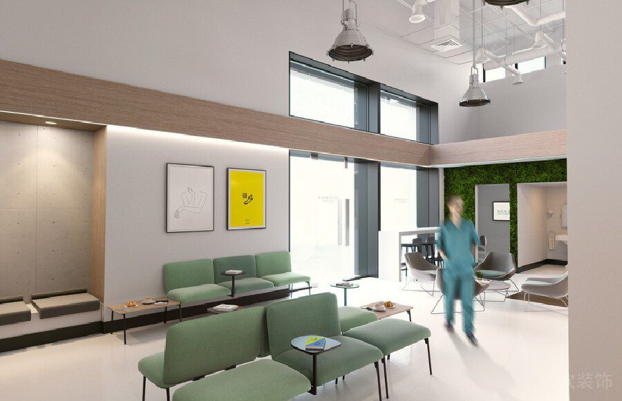 牙科診所裝修設(shè)計天花吊頂效果木制設(shè)計圖