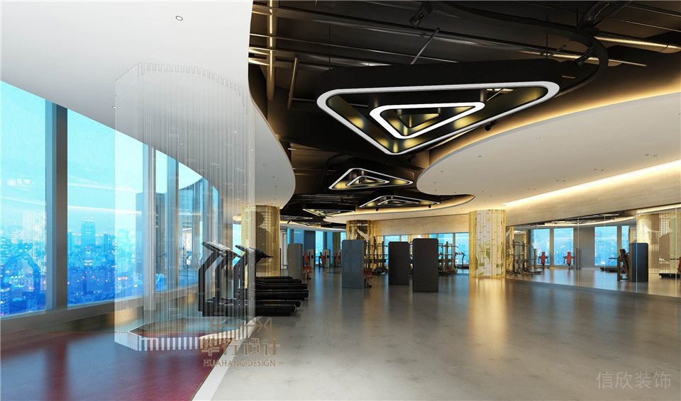 寶力豪健身房裝修設(shè)計_跑步區(qū) 寶力豪健身房裝修設(shè)計_跑步區(qū)