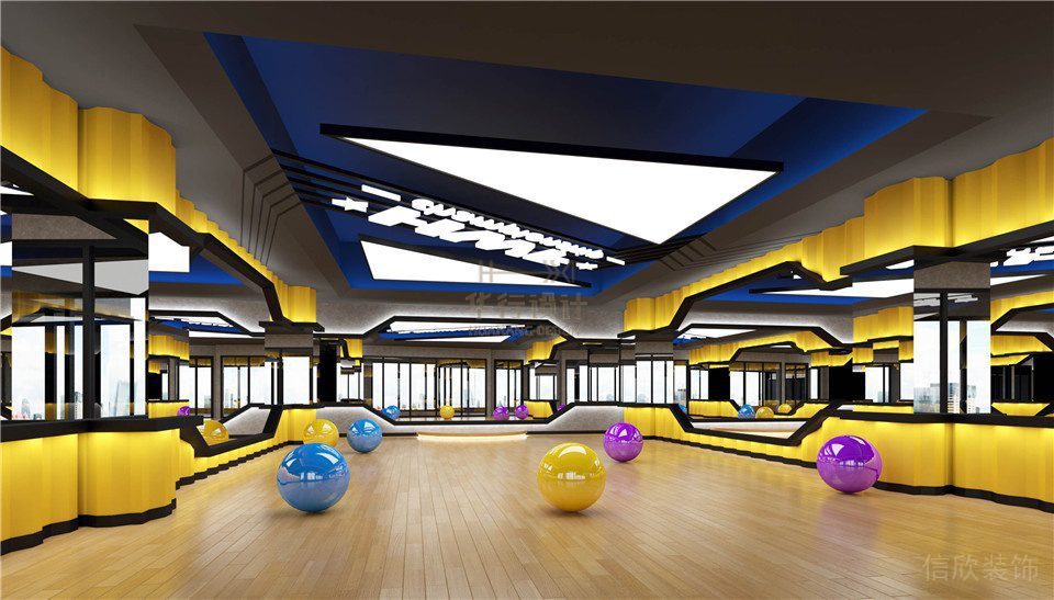 華武決朝陽(yáng)店健身房設(shè)計(jì)_操房