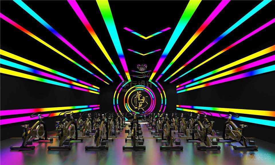 華武決朝陽(yáng)店健身房設(shè)計(jì)_動(dòng)感單車(chē)