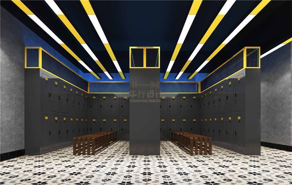 華武決朝陽(yáng)店健身房設(shè)計(jì)_更衣室