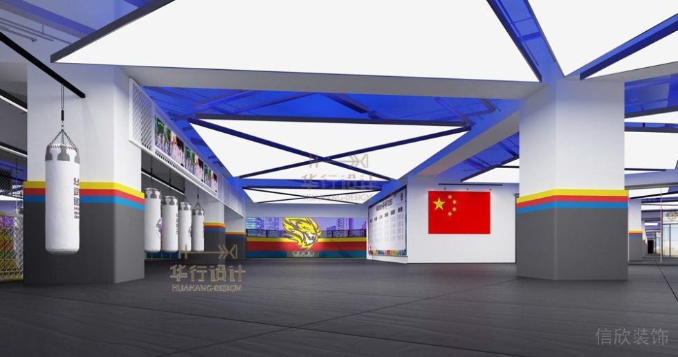 華武道東門店健身房裝飾設(shè)計(jì)_搏擊區(qū)