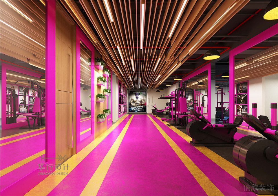 粉色時(shí)代健身房設(shè)計(jì)_過(guò)道