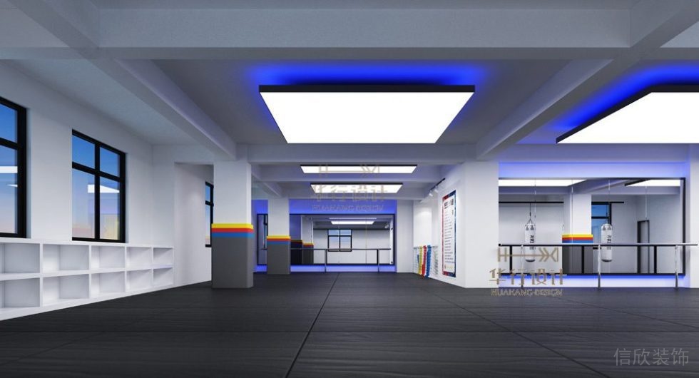 華武道清遠健身房裝修設計_運動區(qū)