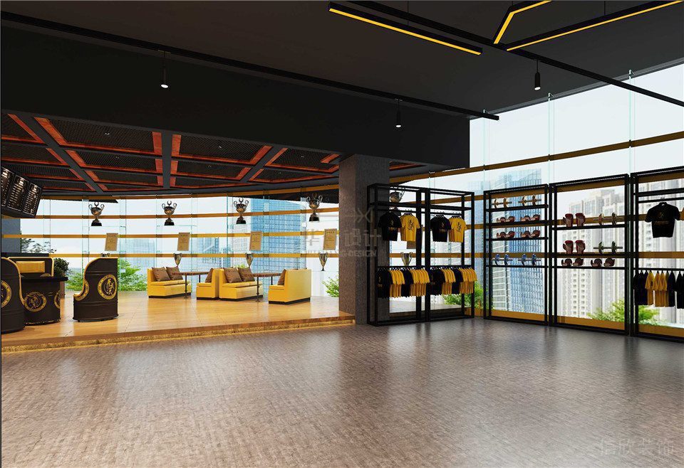 華武決東門店深圳健身房裝修設(shè)計_休息區(qū)