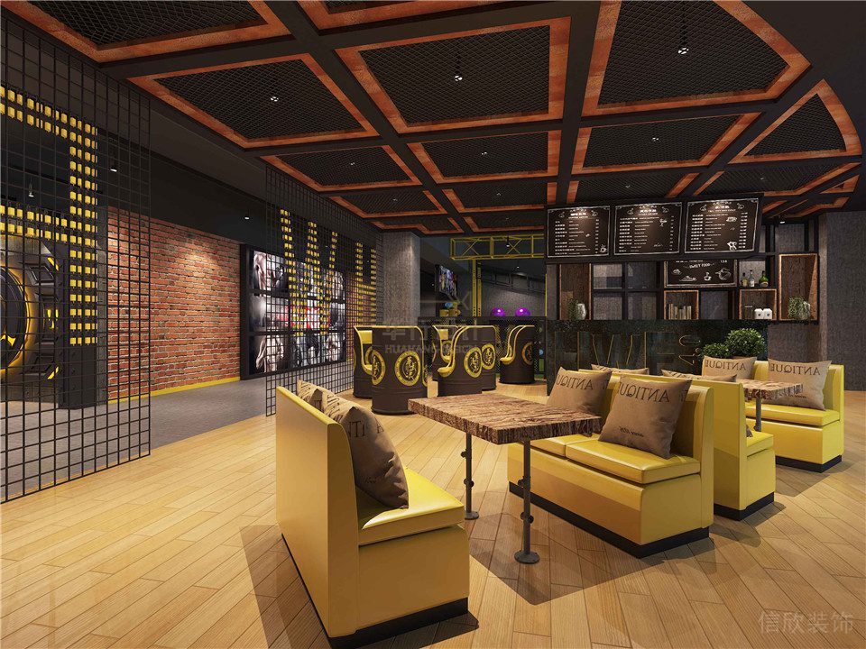 華武決東門店深圳健身房裝修設(shè)計_休息洽談區(qū)