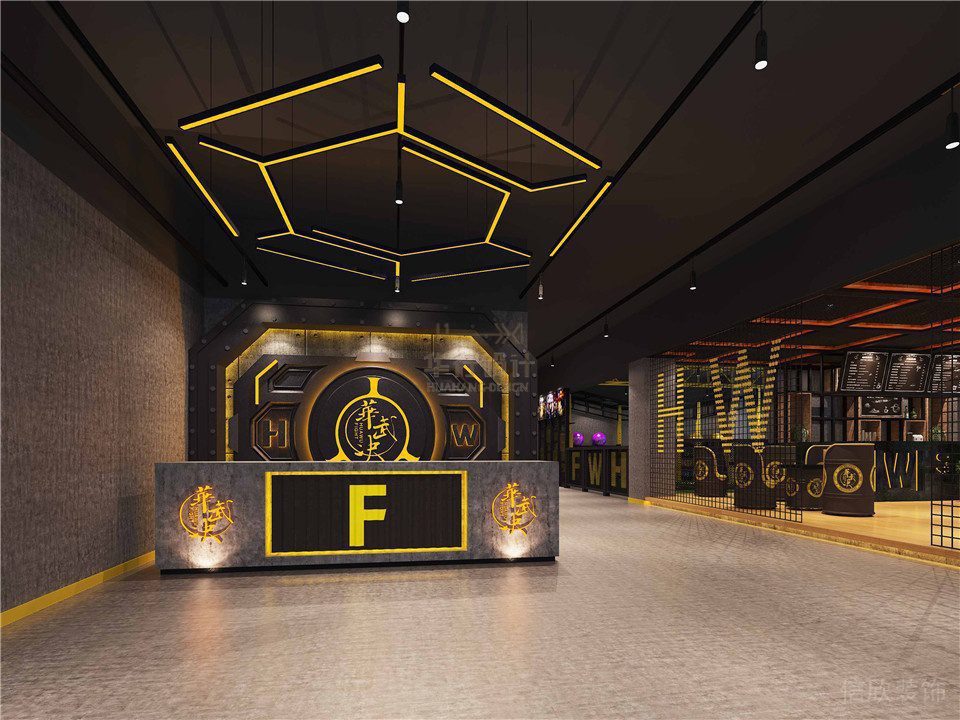 華武決東門店深圳健身房裝修設(shè)計_服務臺