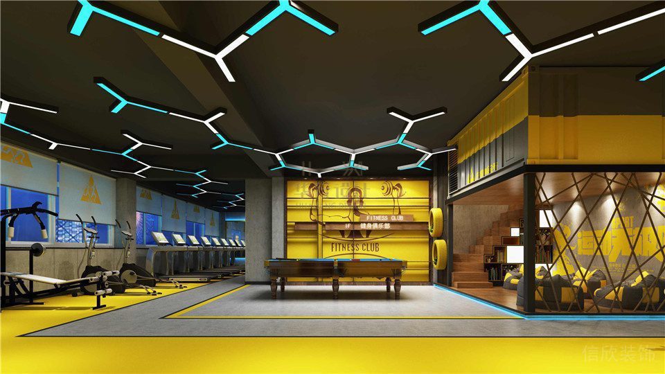 健身會所裝修設(shè)計濟(jì)陽IF健身_休閑區(qū)