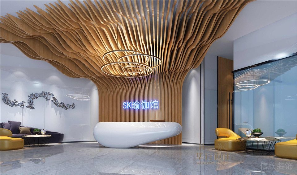 SK瑜伽館裝修設(shè)計(jì)_服務(wù)臺(tái)