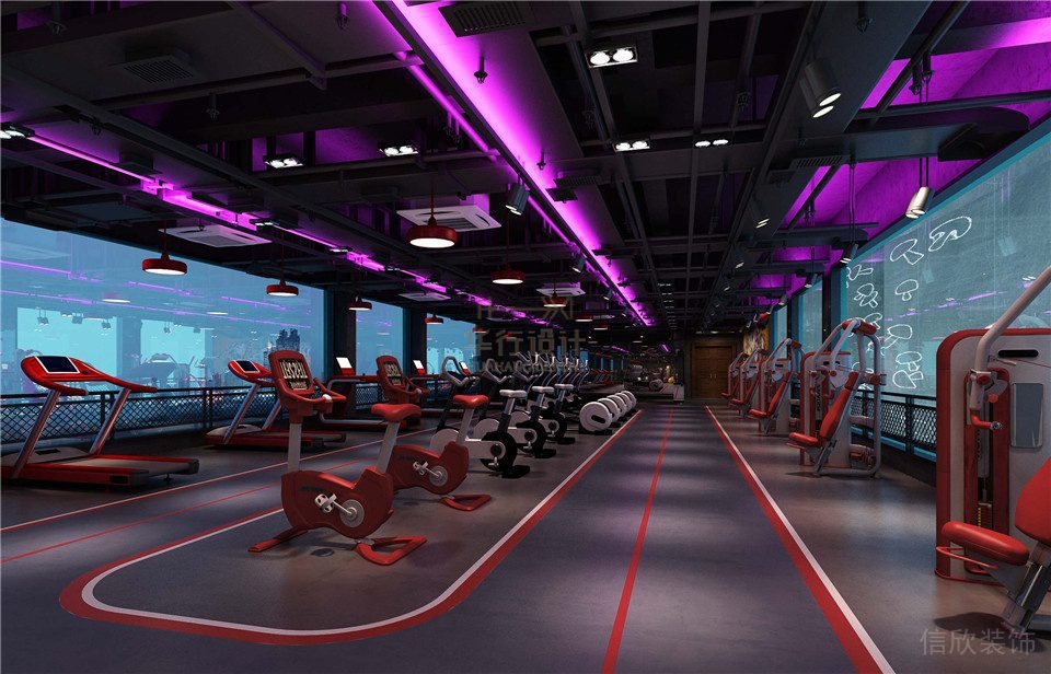 健身房裝修設(shè)計鄭州華武道-動感單車