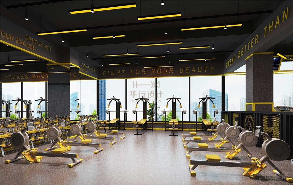 華武決東門(mén)二店深圳健身房裝修設(shè)計(jì)_有氧區(qū)