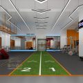 健身房裝修設(shè)計(jì)仿制彩屏跑道pvc創(chuàng)意設(shè)計(jì)簡(jiǎn)約風(fēng)效果