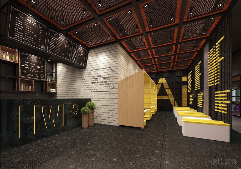 華武決東門店深圳健身房裝修設(shè)計_吧臺