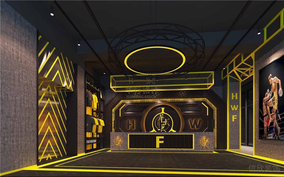 華武決東門店深圳健身房裝修設(shè)計_服務臺