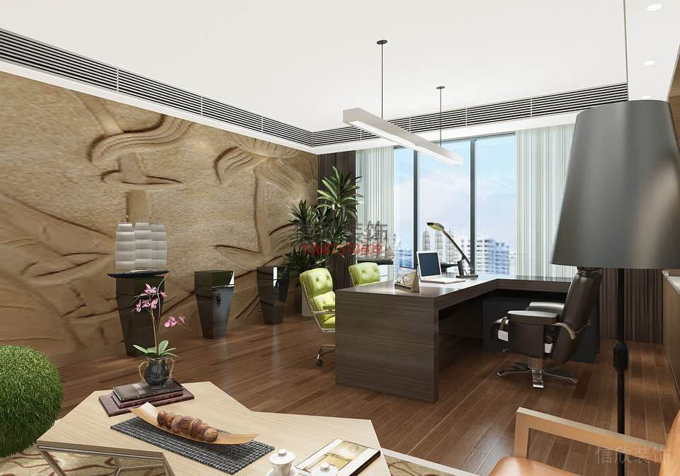 辦公室內(nèi)嵌式環(huán)形中央空調(diào)設(shè)計(jì)天花裝修