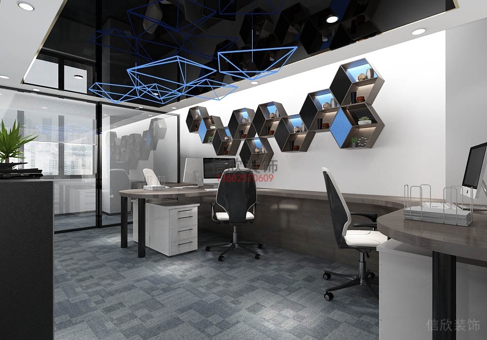 辦公室裝修辦公區(qū)-通順汽貿(mào)