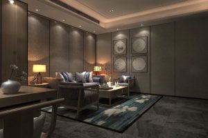 古典創(chuàng)意休息洽談室辦公室中式設(shè)計(jì)大理石裝修