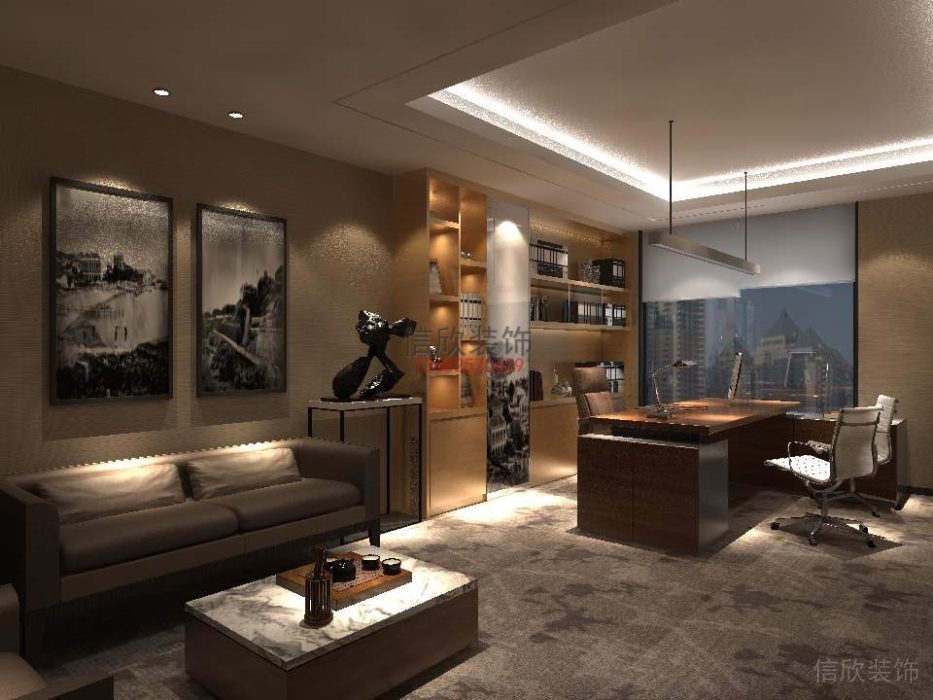 辦公室裝修-董事長室-開源科技公司