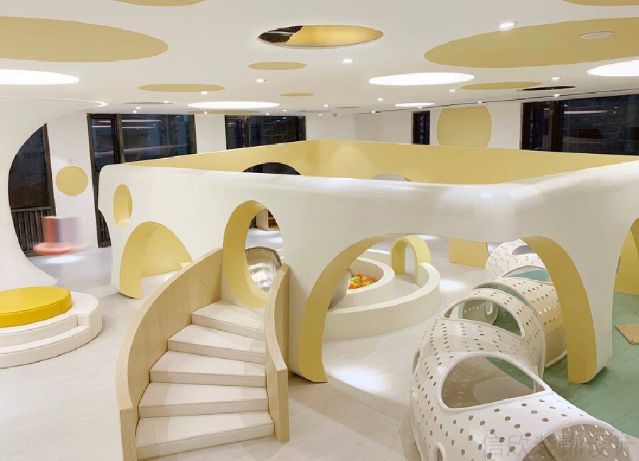 奶酪黃解題木質(zhì)安全設(shè)計(jì)兒童娛樂區(qū)波波池效果圖