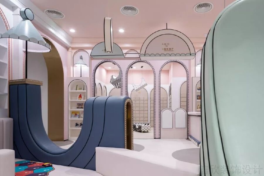 軟包皮革兒童娛樂區(qū)設計效果