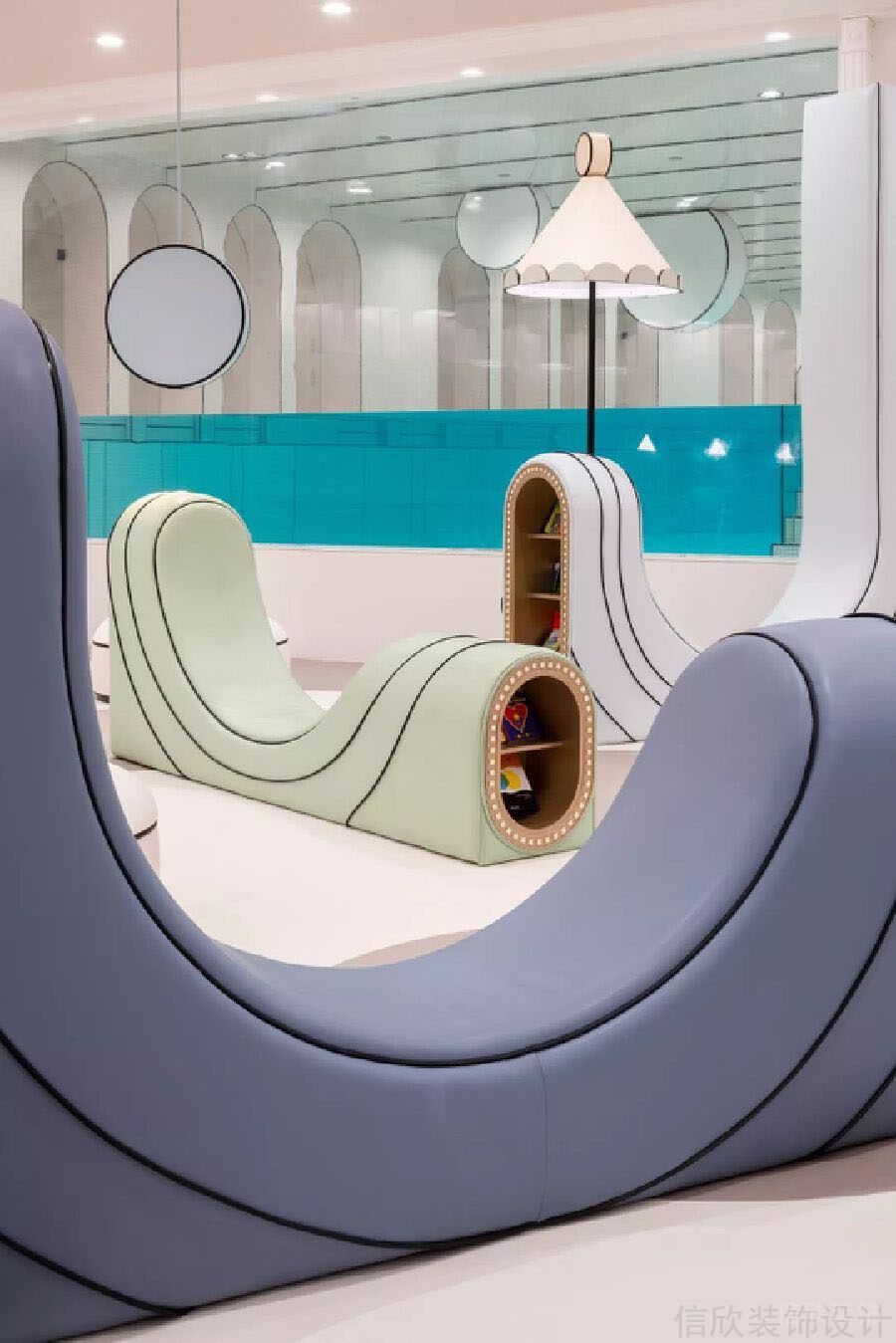 皮革沙發(fā)閱讀室裝修設(shè)計