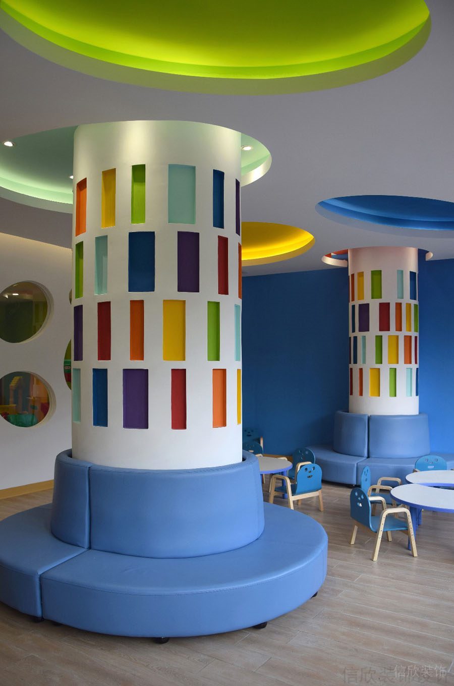 早教中心裝修設(shè)計的功能分區(qū)_信欣幼兒園學(xué)校裝修設(shè)計