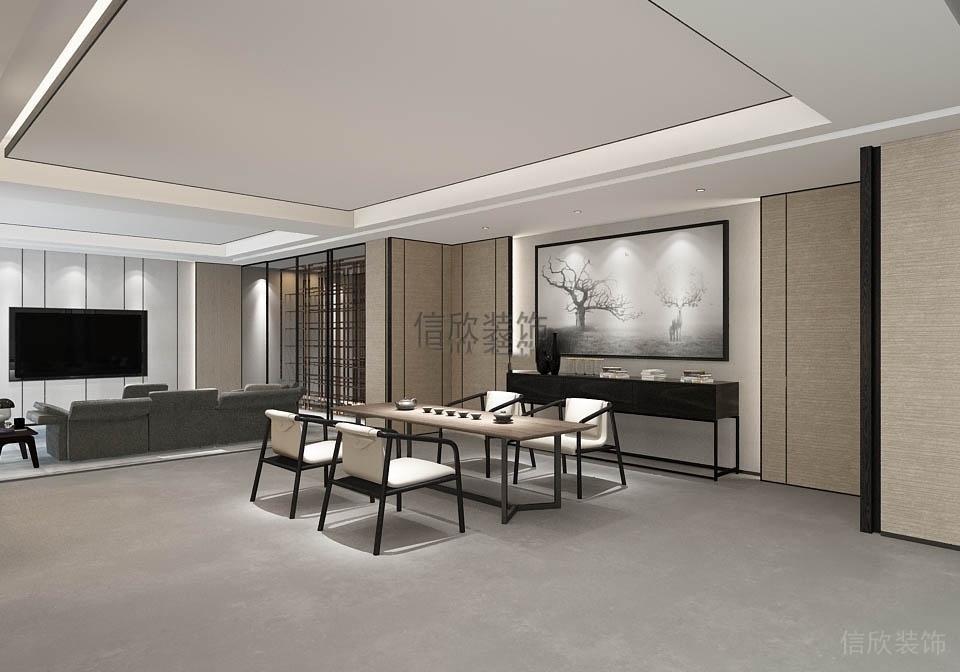 極簡風(fēng)就餐區(qū)茶水間會客區(qū)辦公室裝修過道