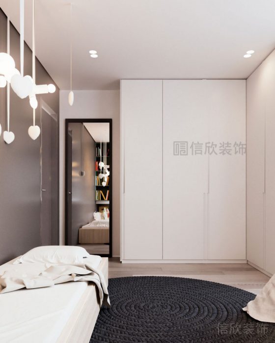 現(xiàn)代風格白色烤漆衣柜