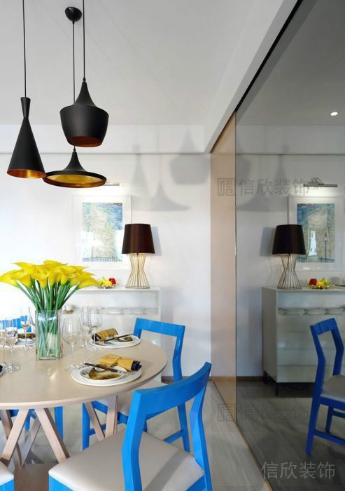 全屋定制就餐區(qū)天花創(chuàng)意吊頂北歐風(fēng)裝修效果