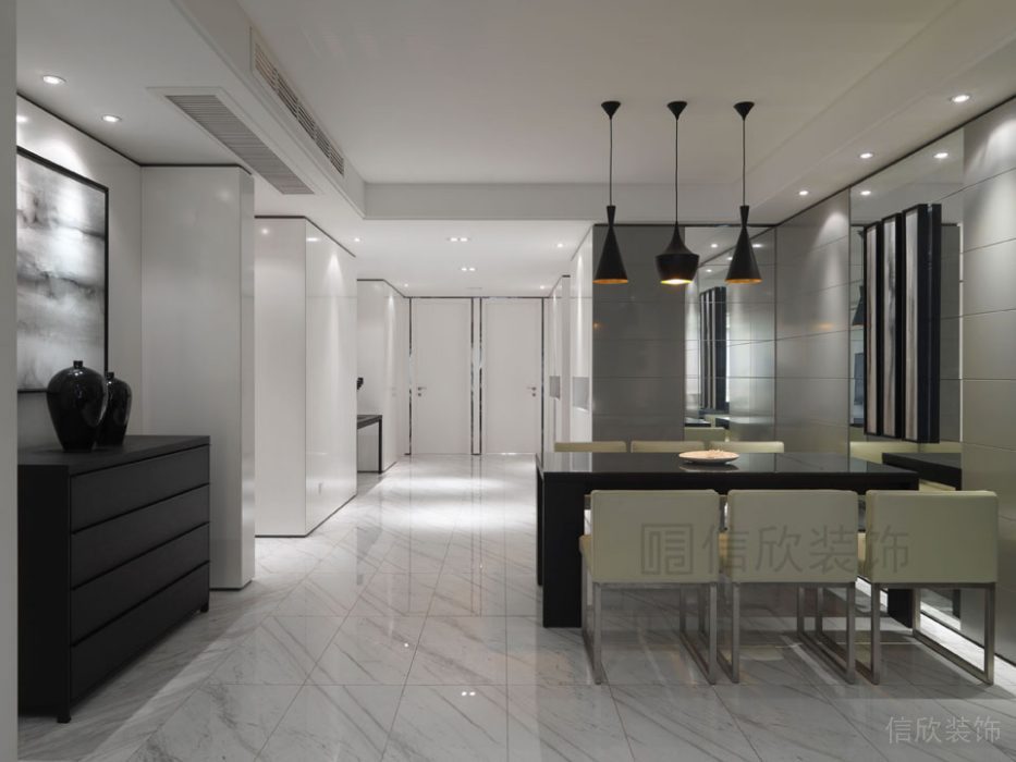 就餐區(qū)大廳效果圖開放式區(qū)域裝修完工實景家裝效果