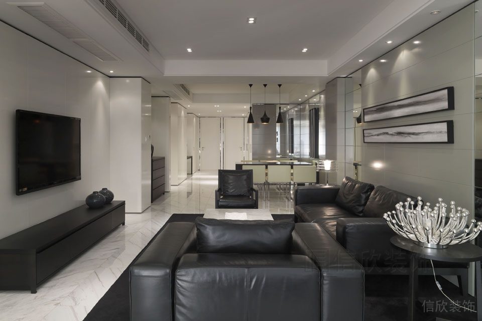 現(xiàn)代全屋定制家裝簡約風(fēng)黑白色調(diào)效果圖