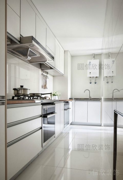 廚房裝修效果多層收納柜安全設(shè)計(jì)墻體涂料大理石瓷磚設(shè)計(jì)圖