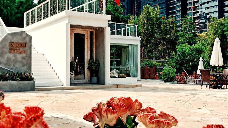 戶外餐廳裝修效果圖奶茶店休息區(qū)微景觀設(shè)計